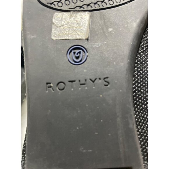 Rothys Womens Pointed Toe Flats Black & Blue Slip-On Shoes Size 10 - Picture 7 of 8